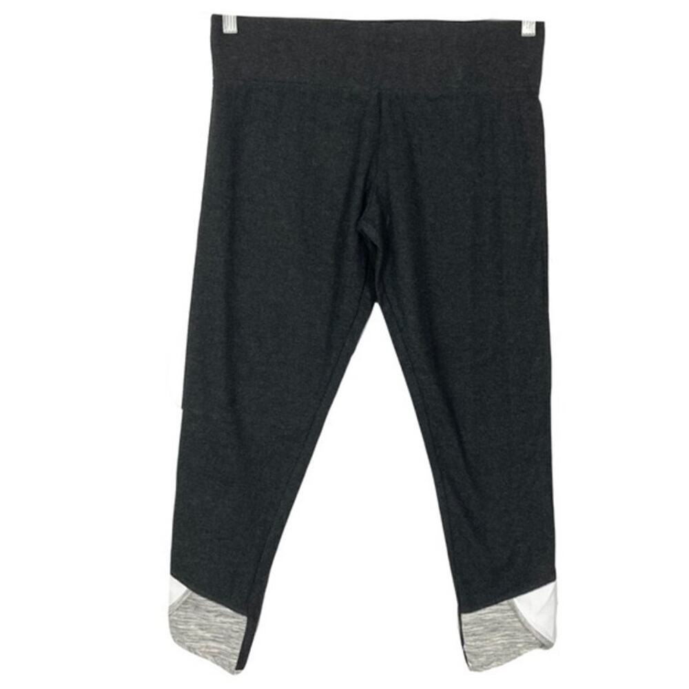 Nwt LIQUID ENERGY Leggings XXL Grey-Charcoal 3Tone Crop Curve-Hem Hidden-Pocket